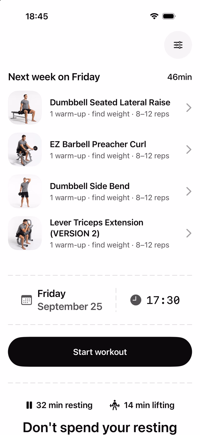 Fourth planned session: Friday September 25 workout preview